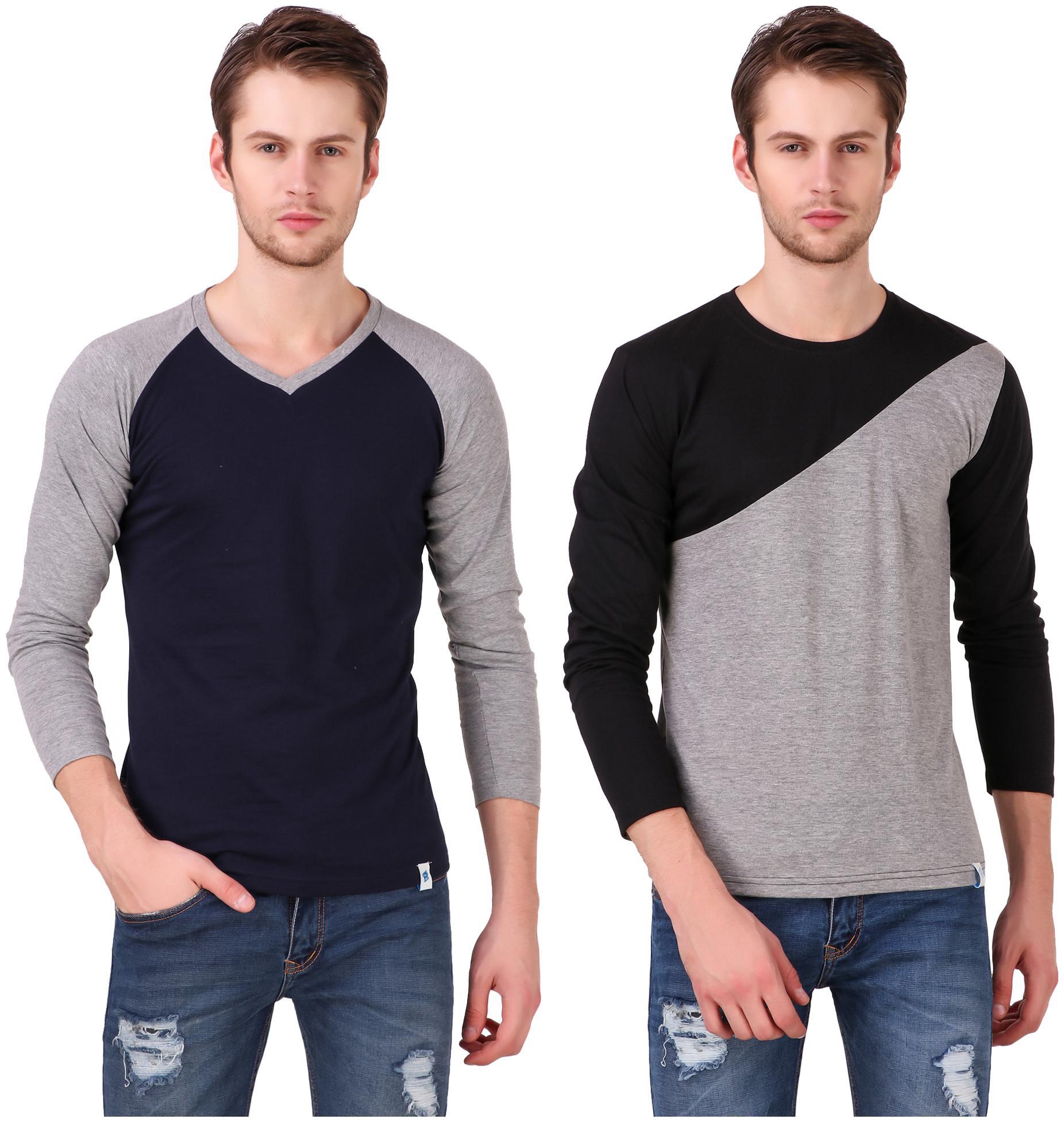 

Heart Rulers Men Multi Regular fit Cotton Round neck T-Shirt - Pack Of 2