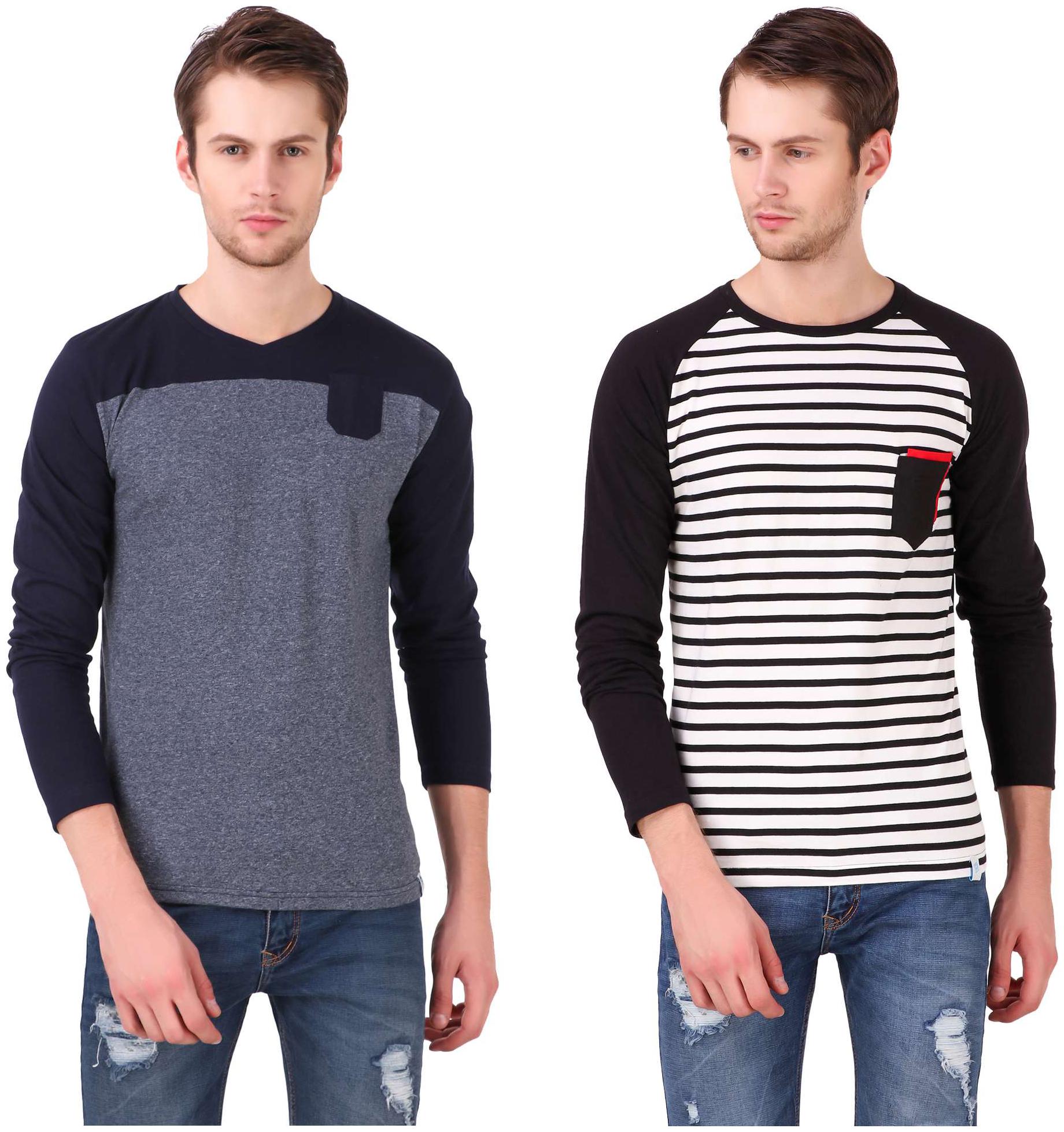 

Heart Rulers Mens Full Sleeve T-shirts Pack of two