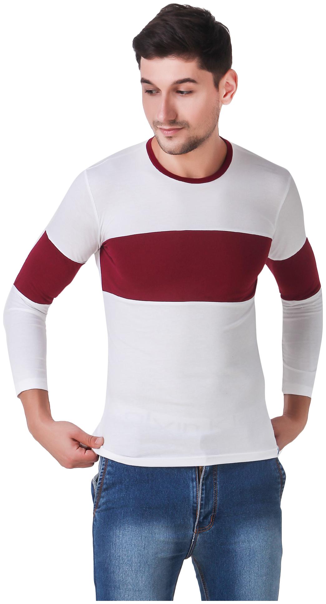 

Heart Rulers Men s Full sleeve white Maroon T-shirts