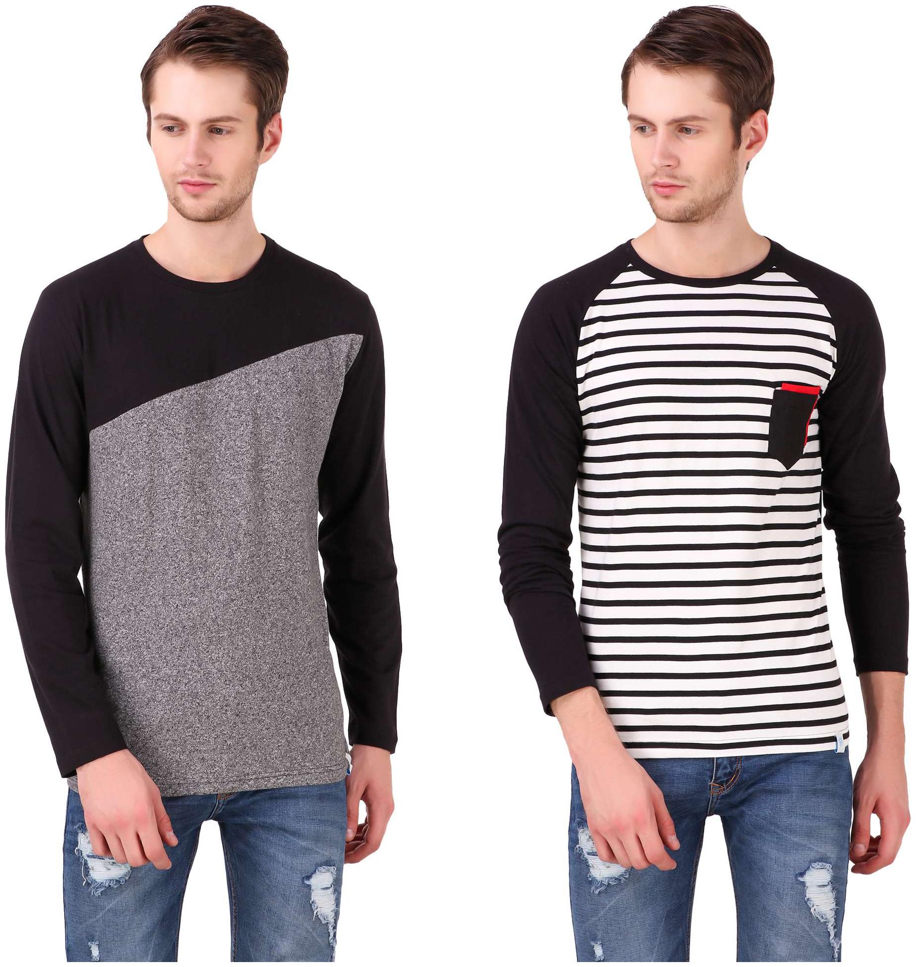 

Heart Rulers Men Multi Regular fit Cotton Round neck T-Shirt - Pack Of 2