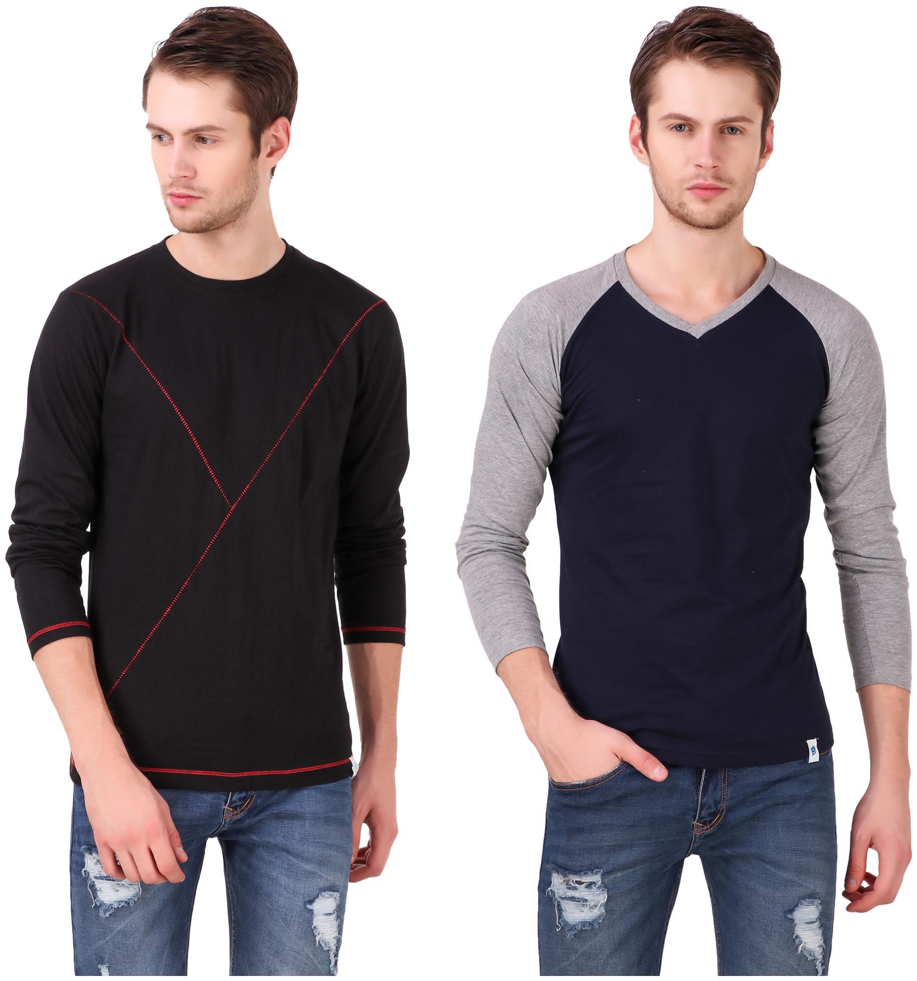 

Heart Rulers Mens Full Sleeve T-shirts Pack of two