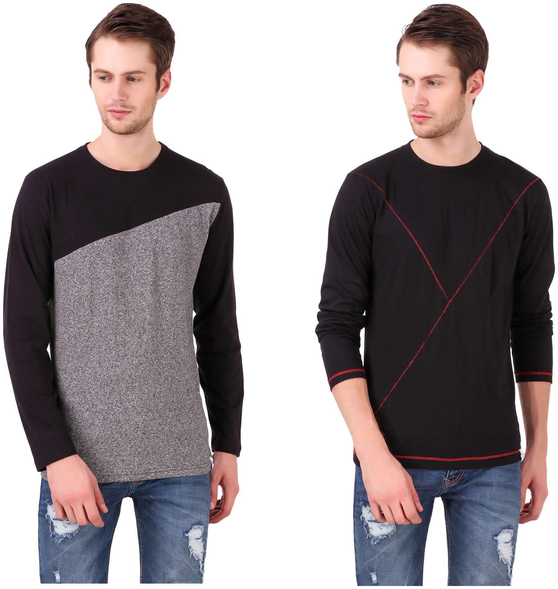 

Heart Rulers Mens Full Sleeve T-shirts Pack of two
