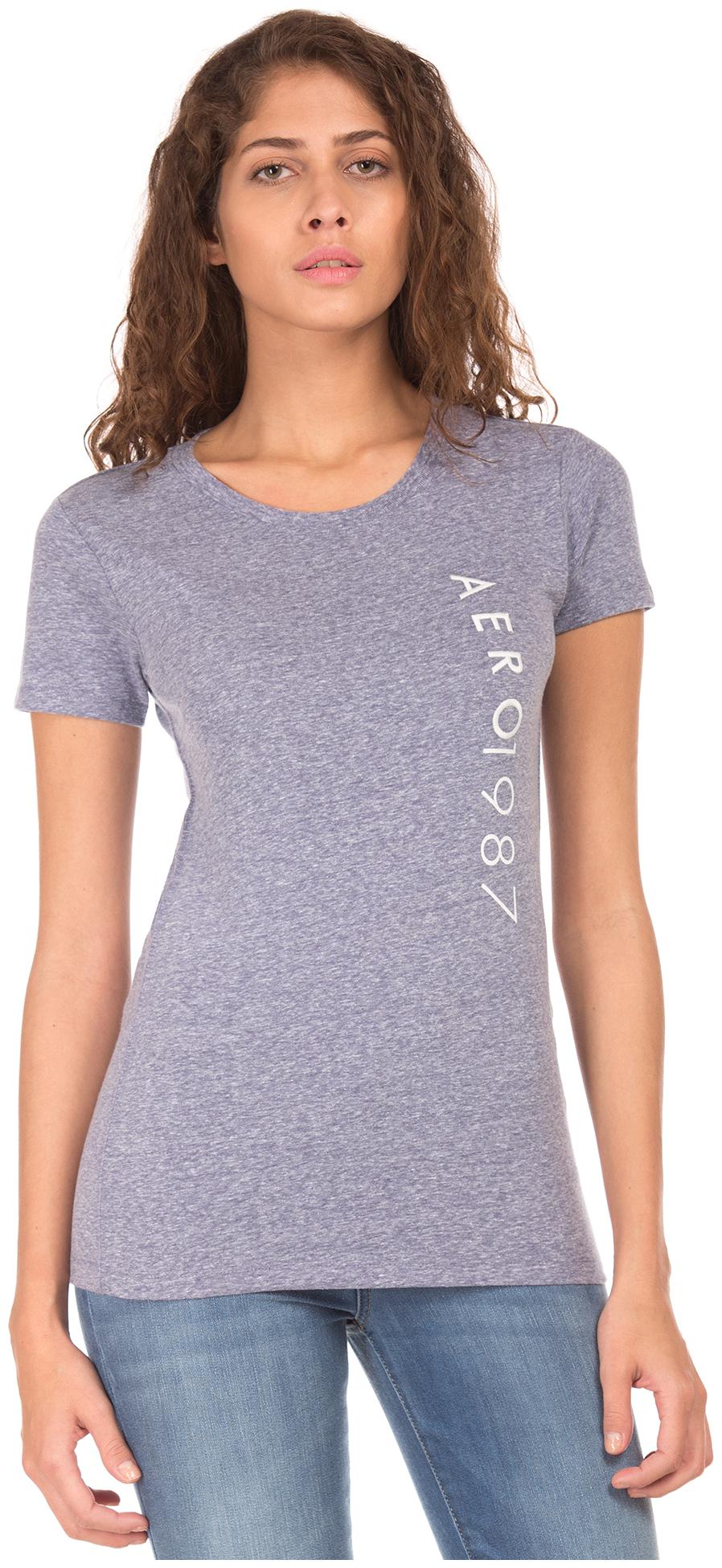 

Aeropostale Women Purple Regular fit Round neck Polyester T shirt