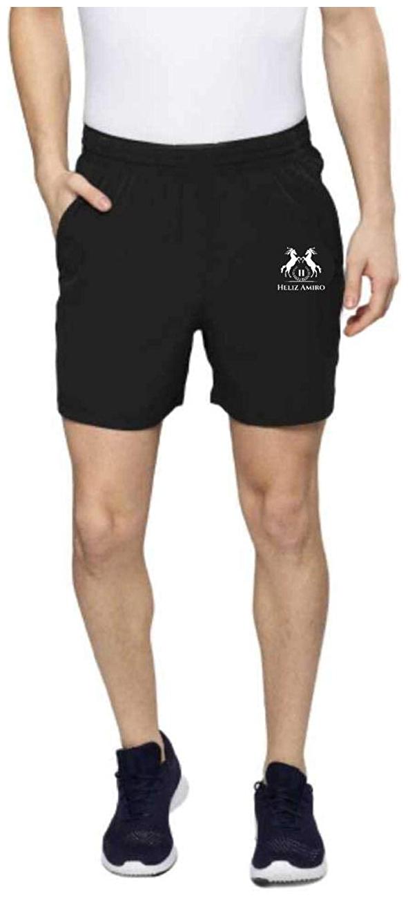 

HELIZ AMIRO Men Black Regular Fit Regular Shorts