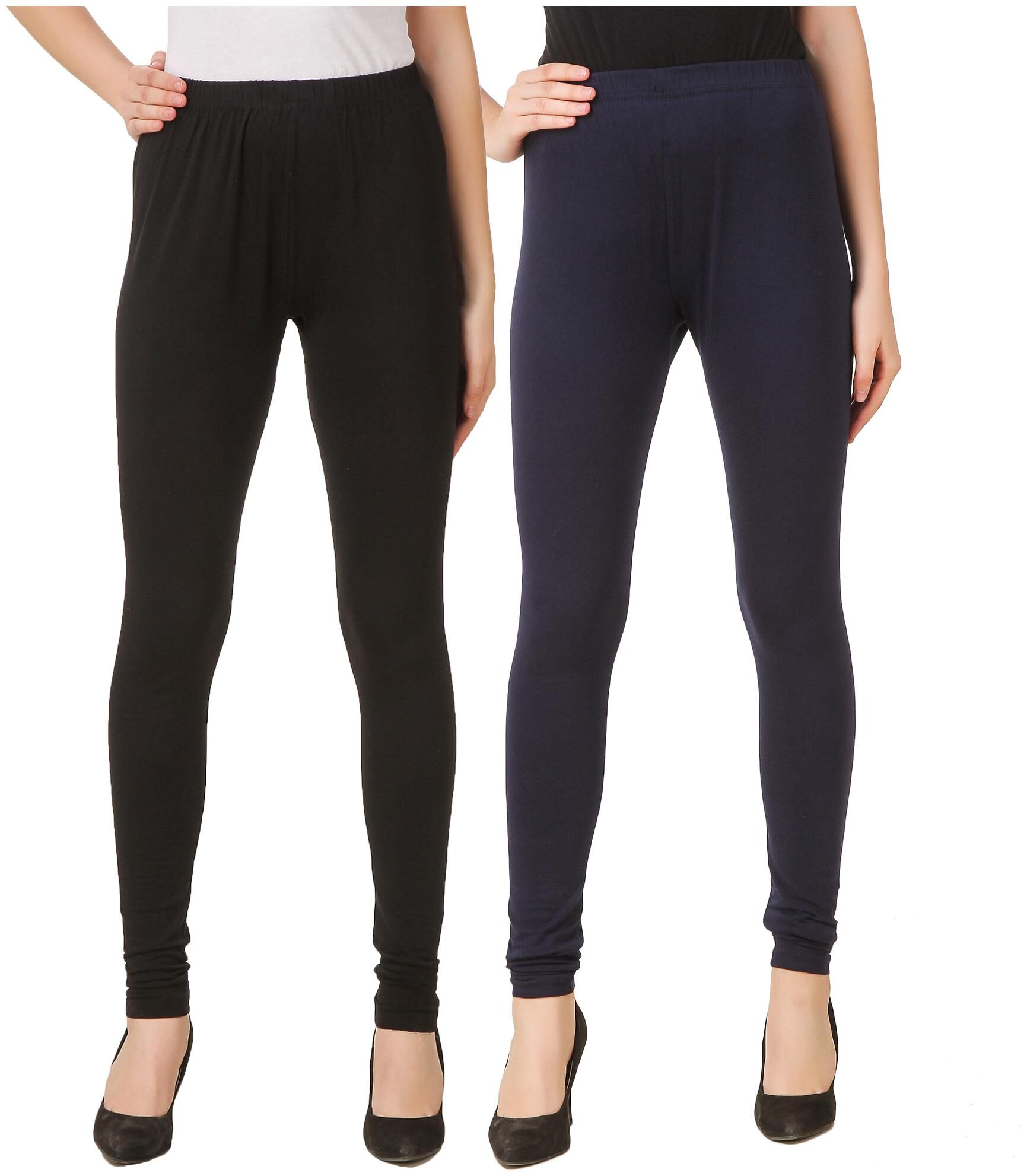 

HEXA Cotton Lycra Leggings - Black and Navy Blue