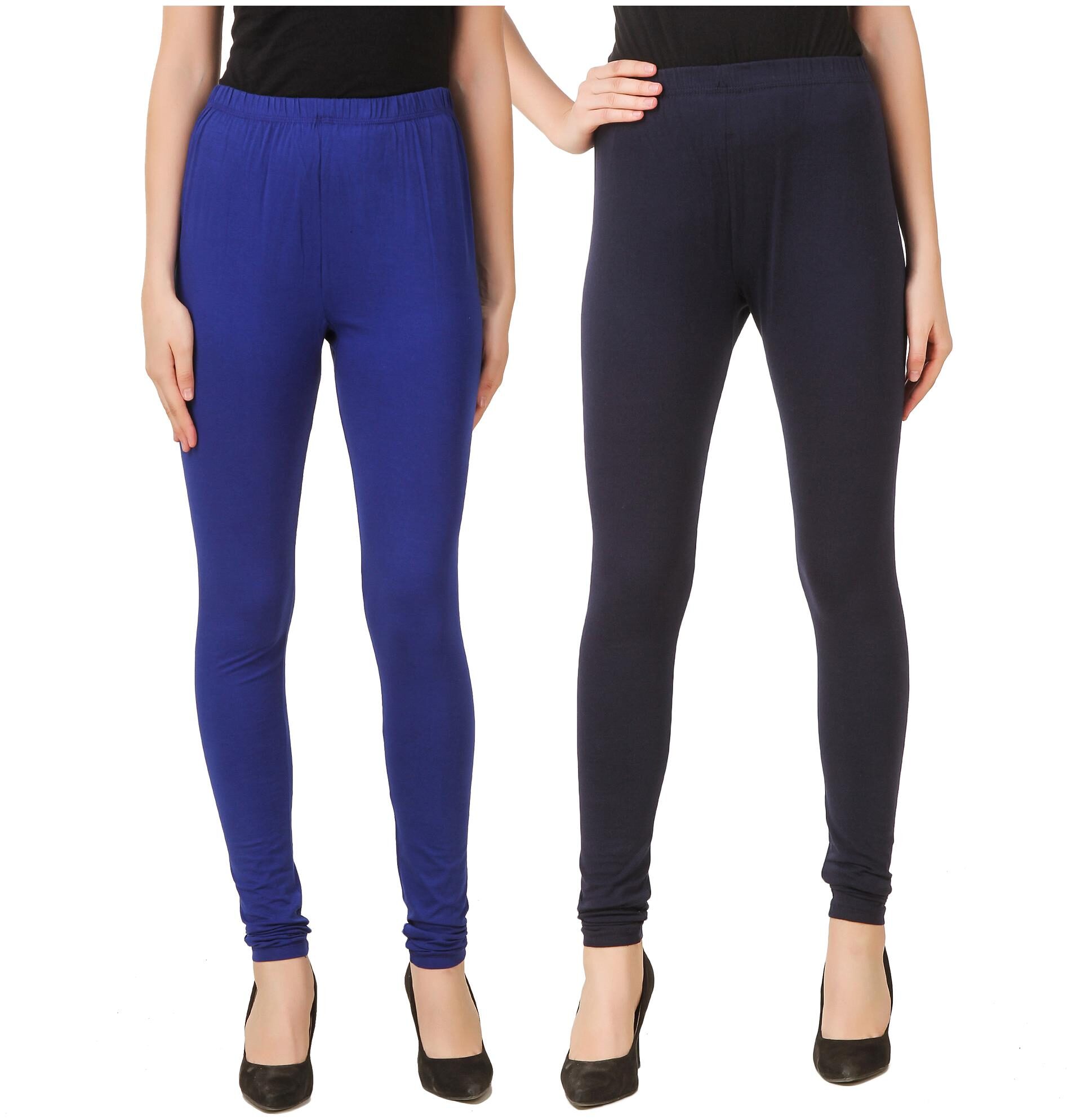 

HEXA Cotton Lycra Leggings - Blue and Navy Blue