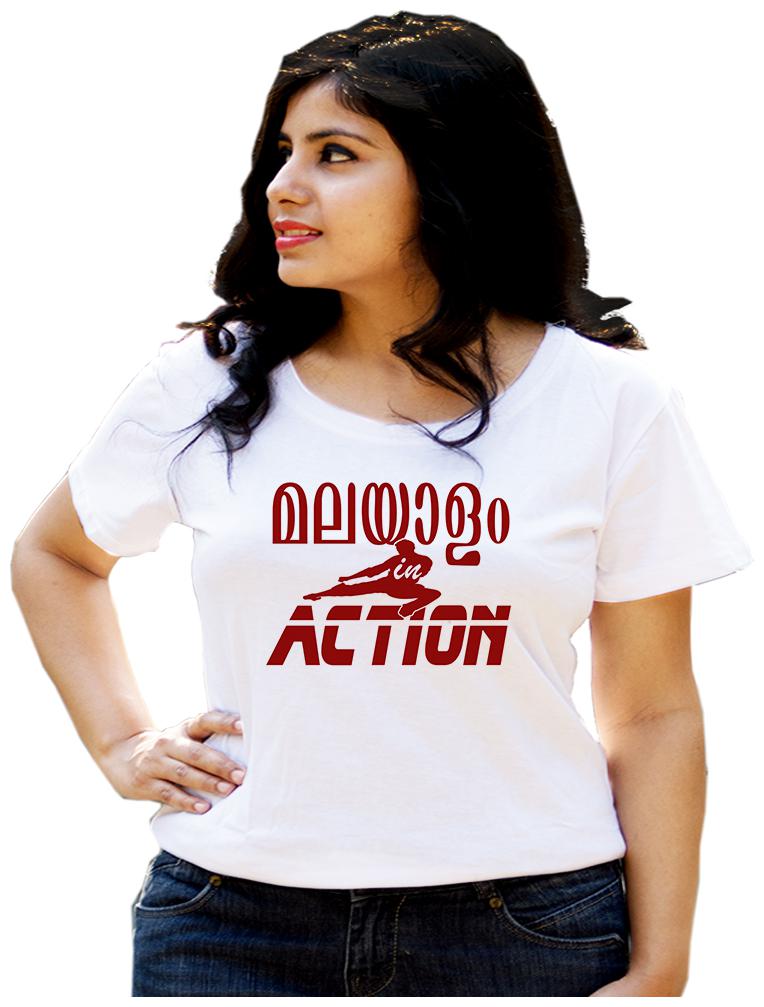 

HEYUZE Women White Regular fit Round neck Cotton T shirt