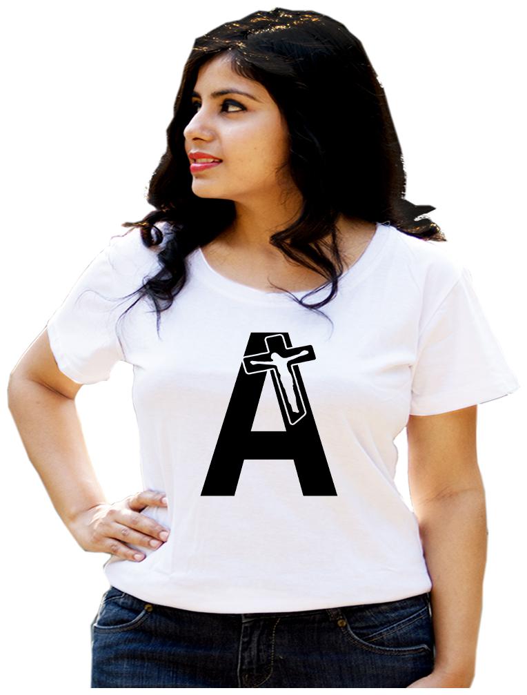 

HEYUZE Women White Regular fit Round neck Cotton T shirt