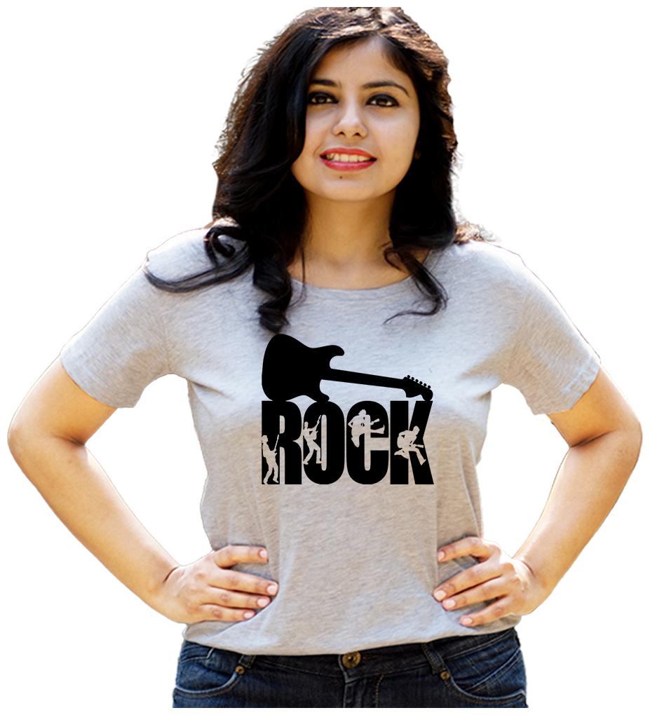 

HEYUZE Women Grey Regular fit Round neck Cotton T shirt