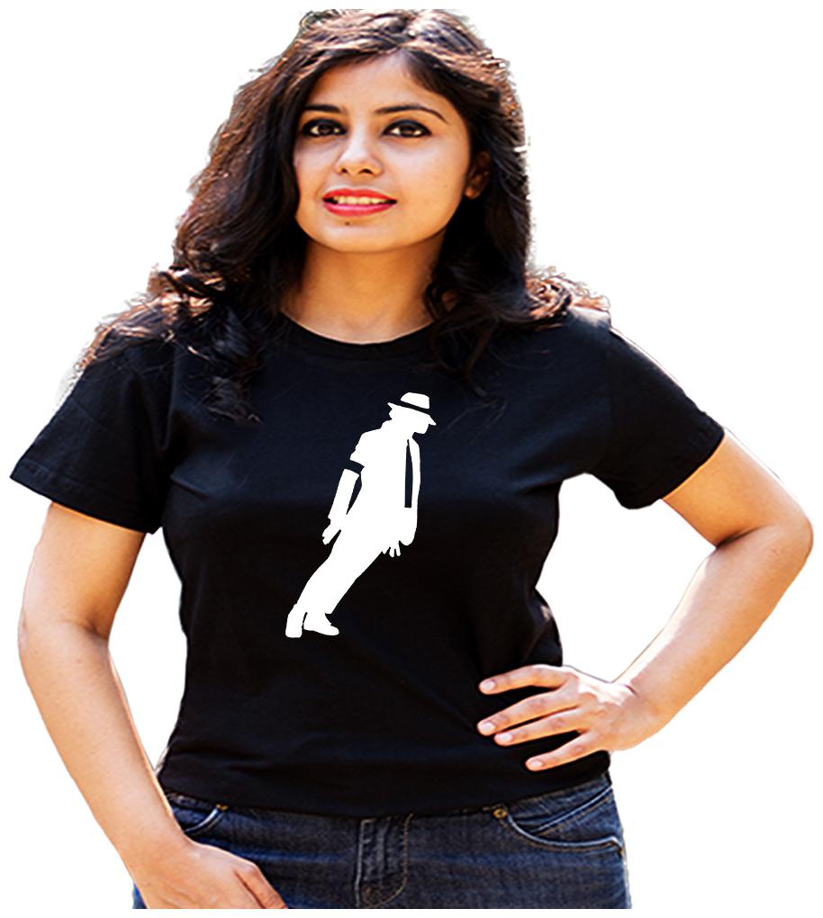 

HEYUZE Women Black Regular fit Round neck Cotton T shirt