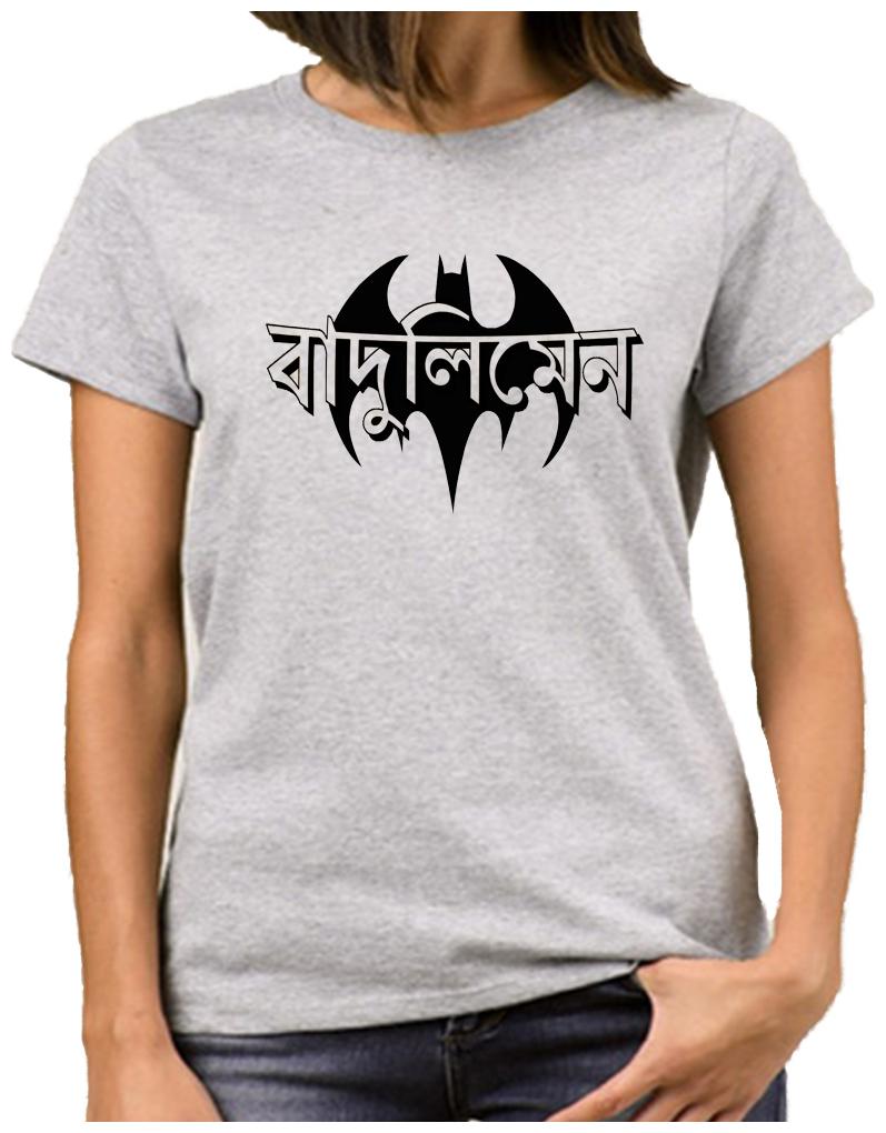 

HEYUZE Women Grey Regular fit Round neck Cotton T shirt