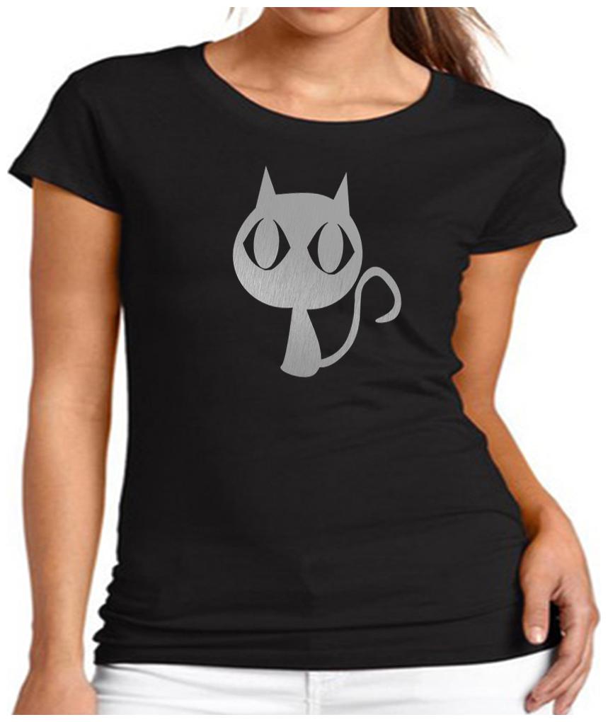 

HEYUZE Women Black Regular fit Round neck Cotton T shirt