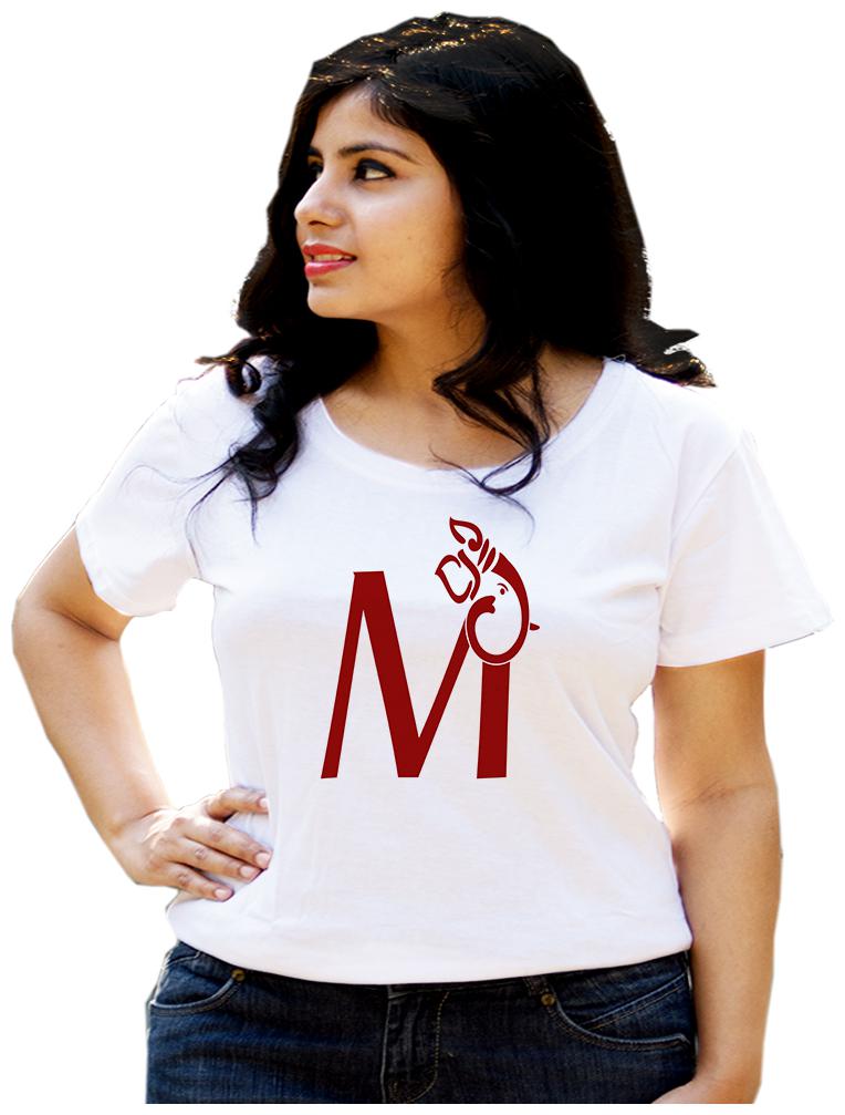 

HEYUZE Women White Regular fit Round neck Cotton T shirt