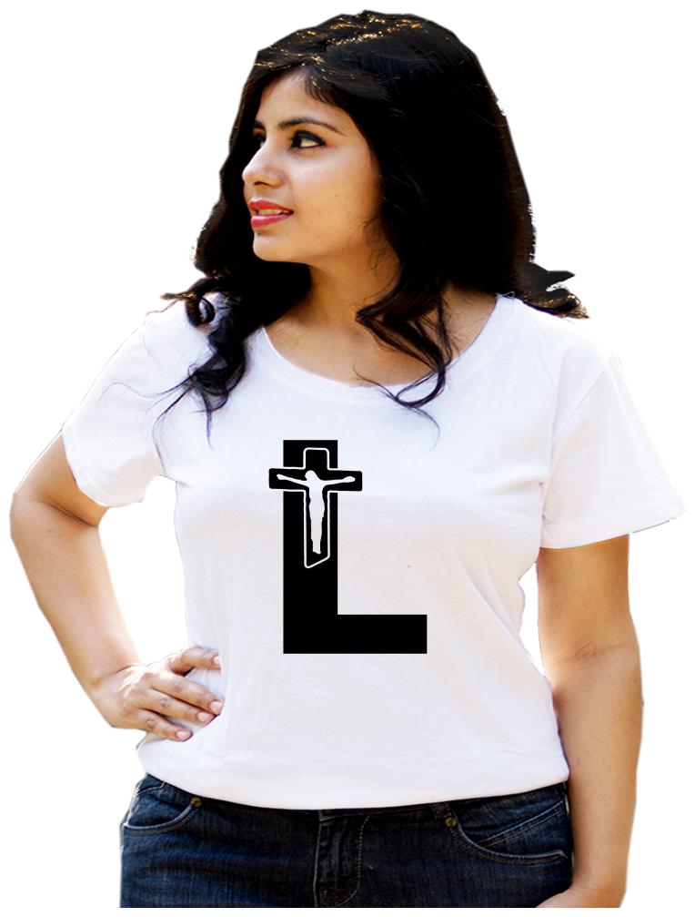 

HEYUZE Women White Regular fit Round neck Cotton T shirt