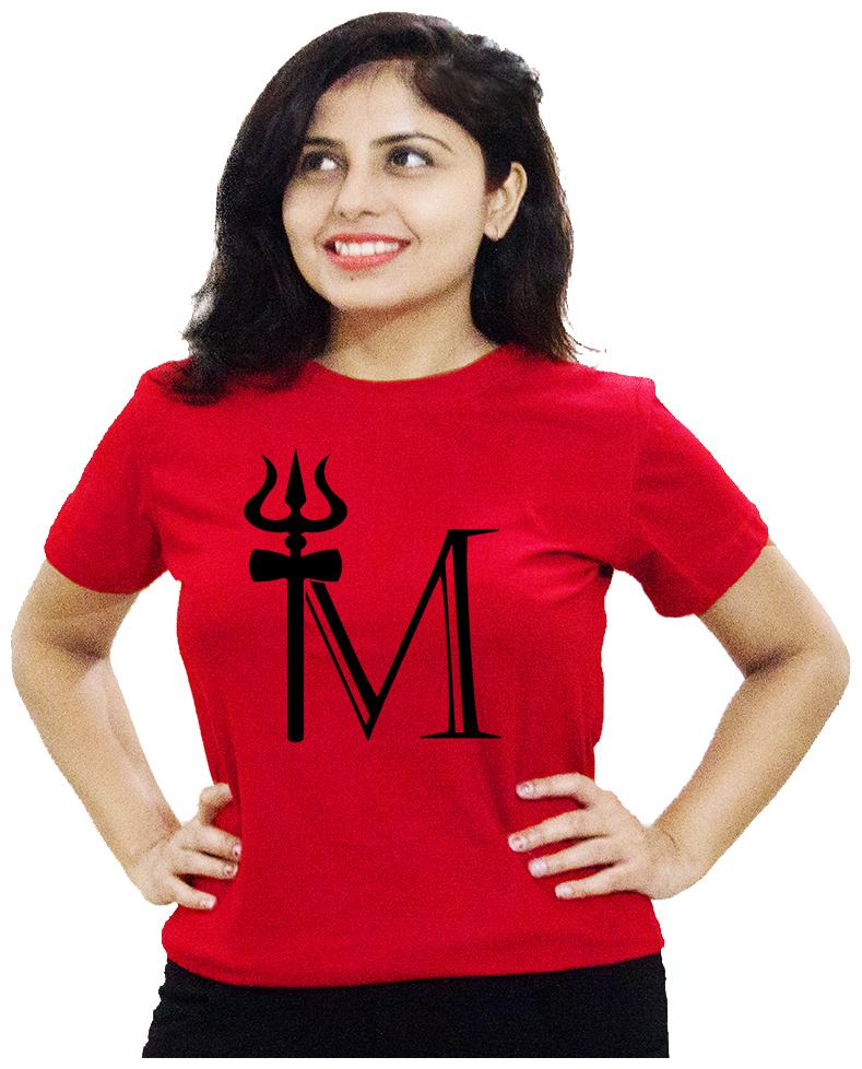 

HEYUZE Women Red Regular fit Round neck Cotton T shirt