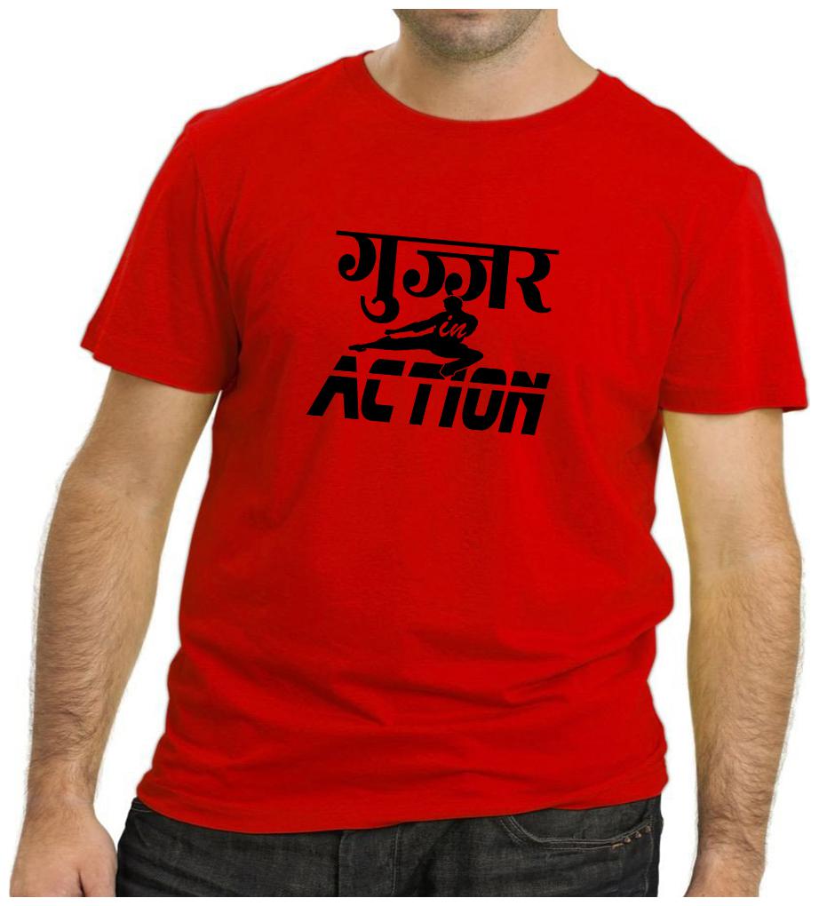 

HEYUZE Men Red Regular fit Cotton Round neck T-Shirt - Pack Of 1
