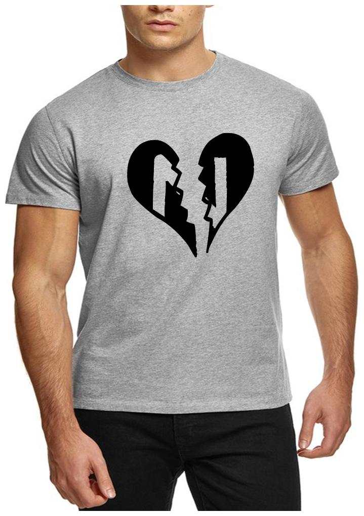 

HEYUZE Men Grey Regular fit Cotton Round neck T-Shirt - Pack Of 1