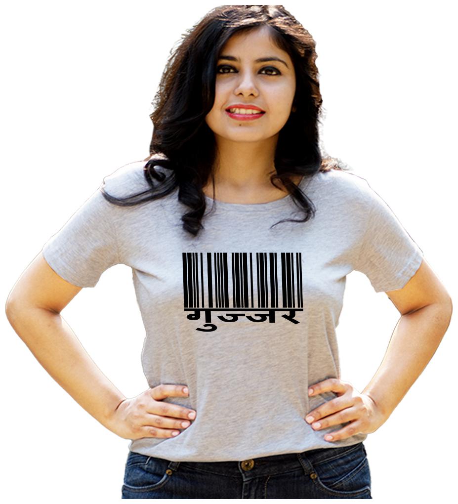 

HEYUZE Women Grey Regular fit Round neck Cotton T shirt