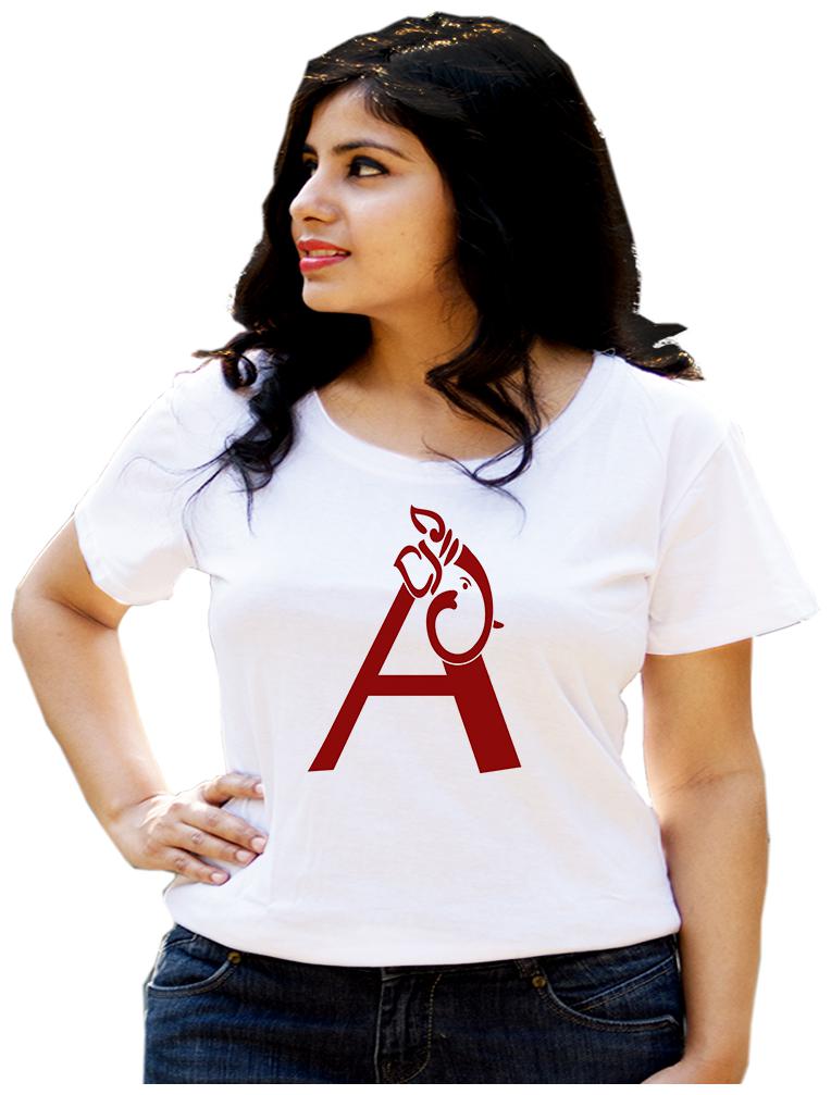 

HEYUZE Women White Regular fit Round neck Cotton T shirt