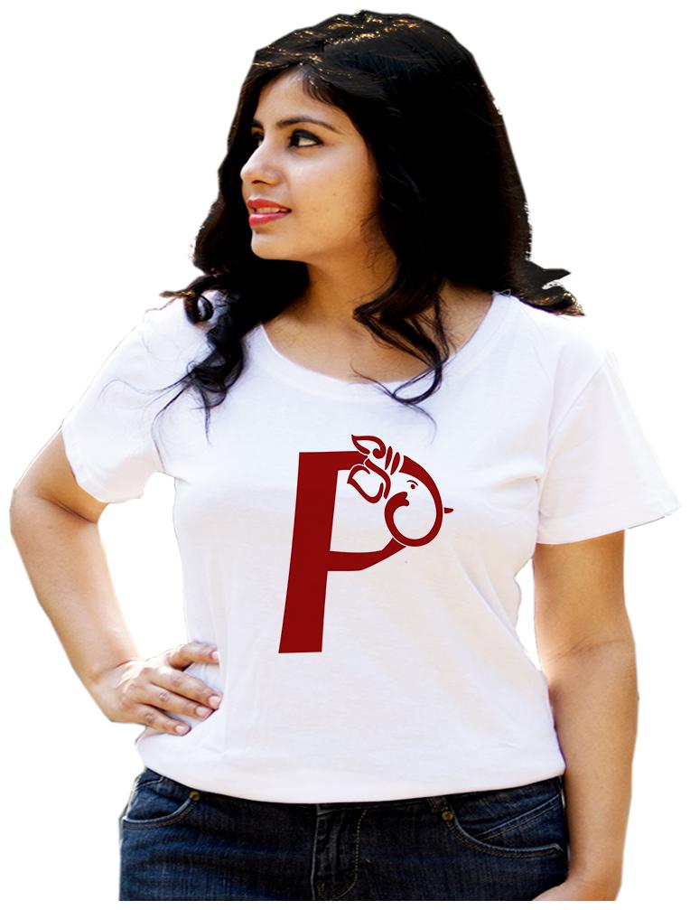 

HEYUZE Women White Regular fit Round neck Cotton T shirt