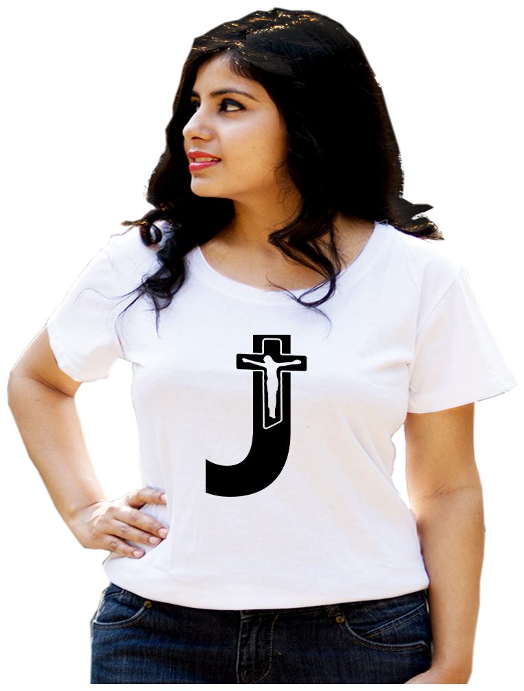 

HEYUZE Women White Regular fit Round neck Cotton T shirt