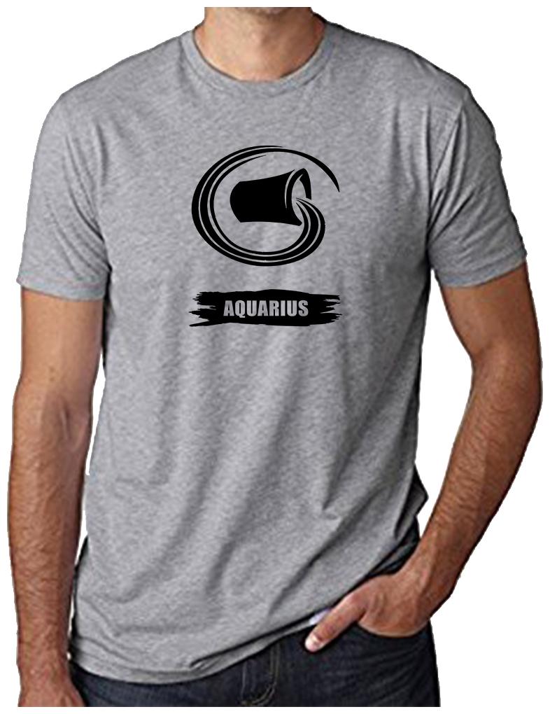 

HEYUZE Aquarius Zodiac Sign Printed Men T-Shirts
