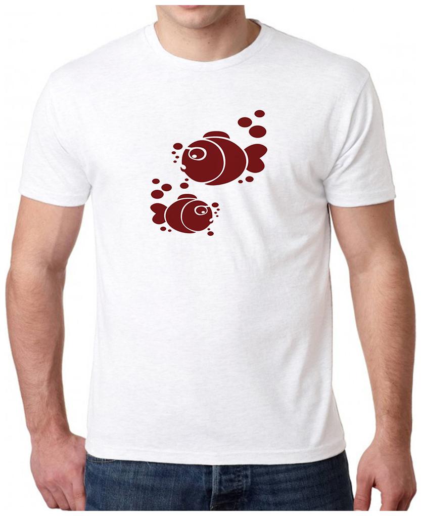 

HEYUZE Fish Printed Men T-Shirts