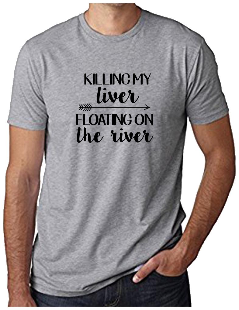 

HEYUZE Floating On River Funny Quote Printed Men T-Shirts