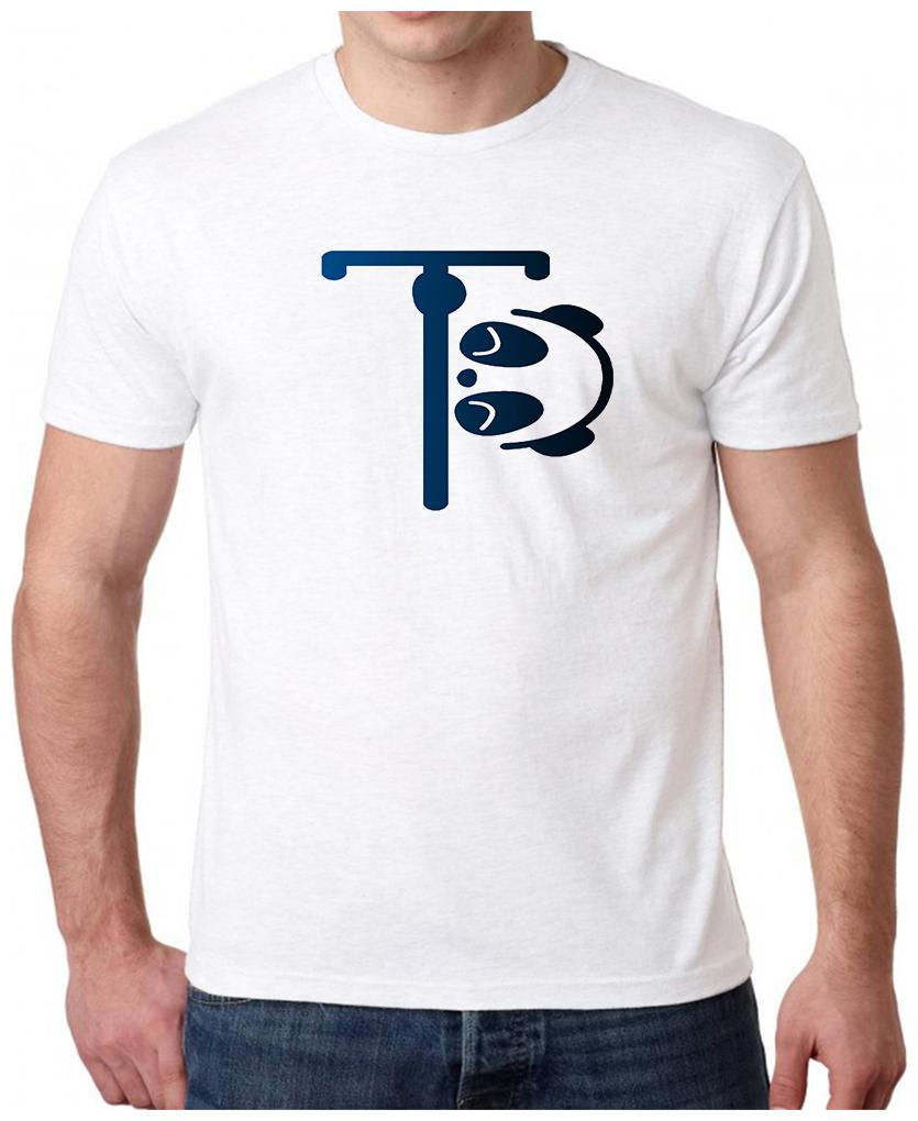 

HEYUZE Initial Letter Alphabet T Panda Printed Men T-Shirts