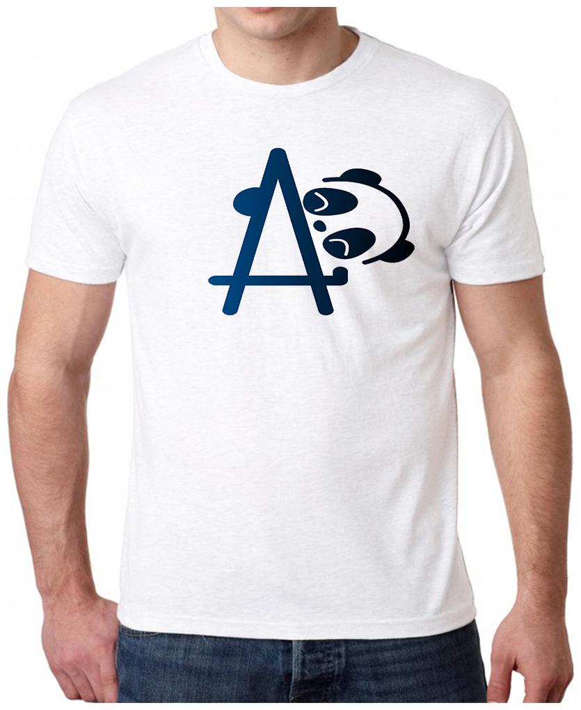 

HEYUZE Initial Letter Alphabet A Panda Printed Men T-Shirts