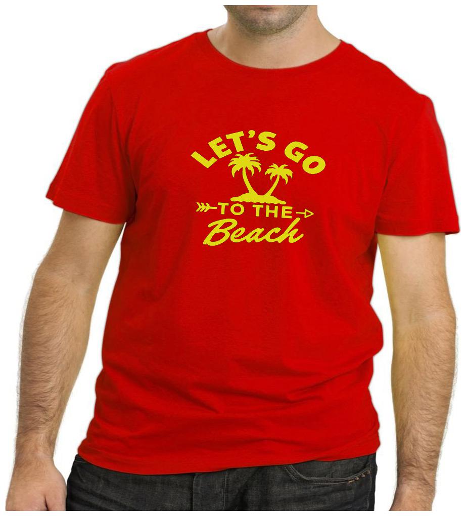 

HEYUZE Let s Go To Beach Printed Men T-Shirts