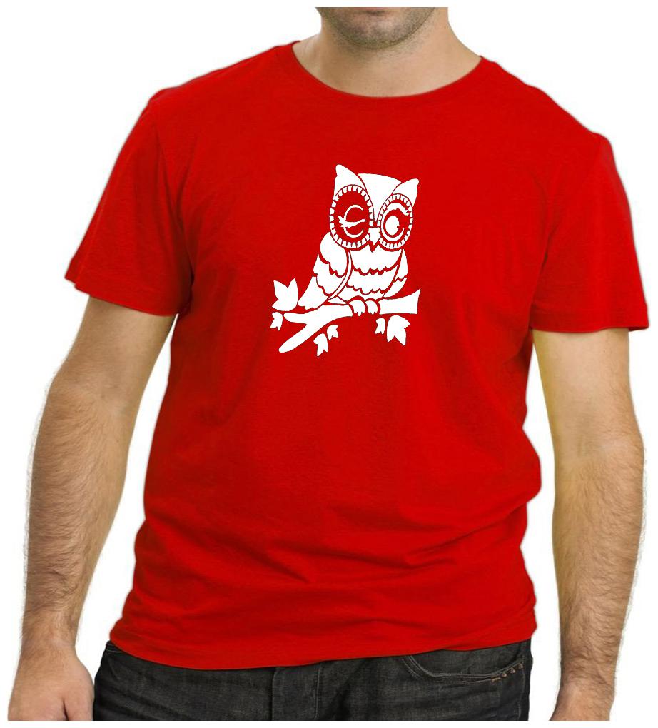 

HEYUZE Owl Wink Printed Men T-Shirts