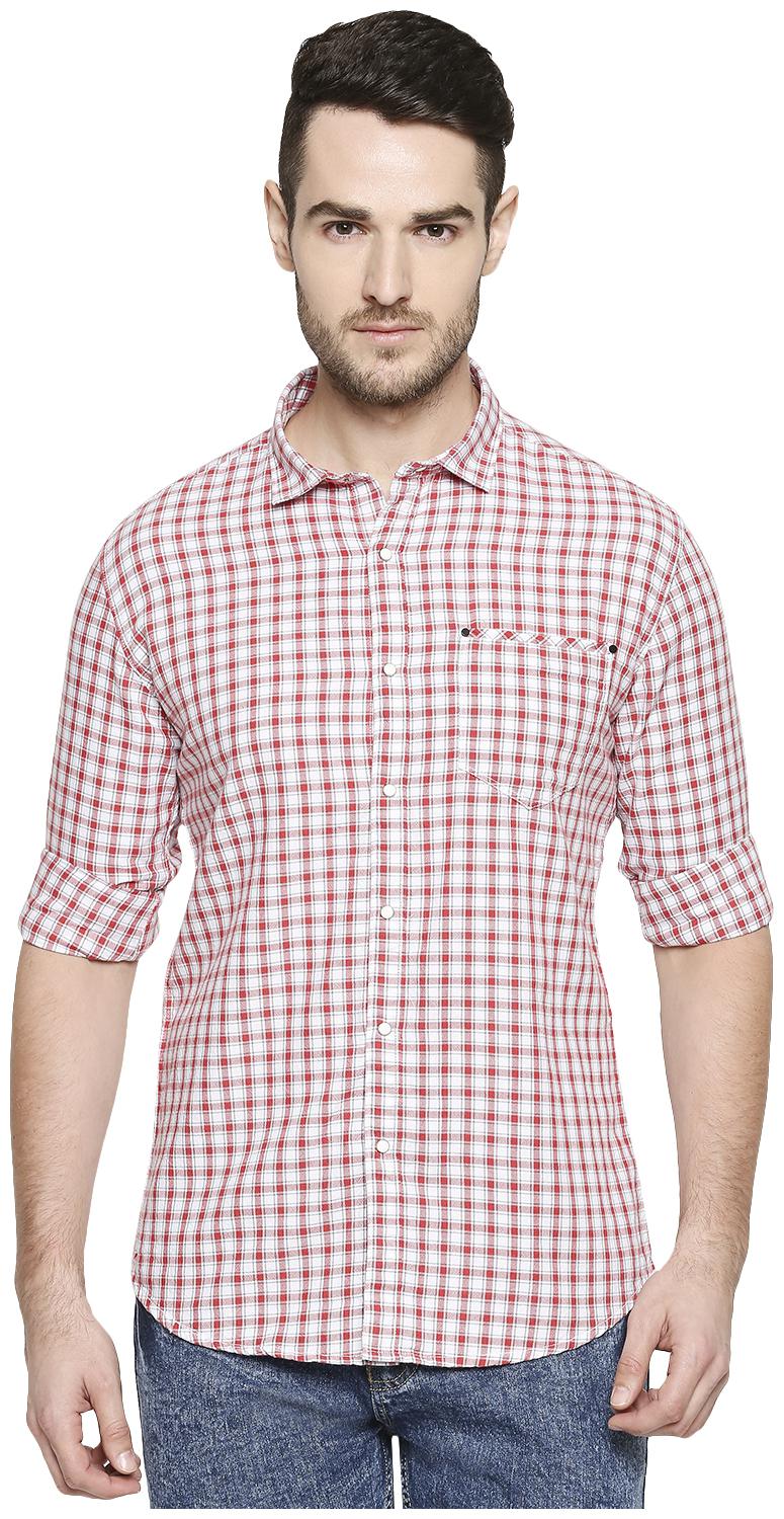 

HFN S Men Multi Checked Slim Fit Casual Shirt