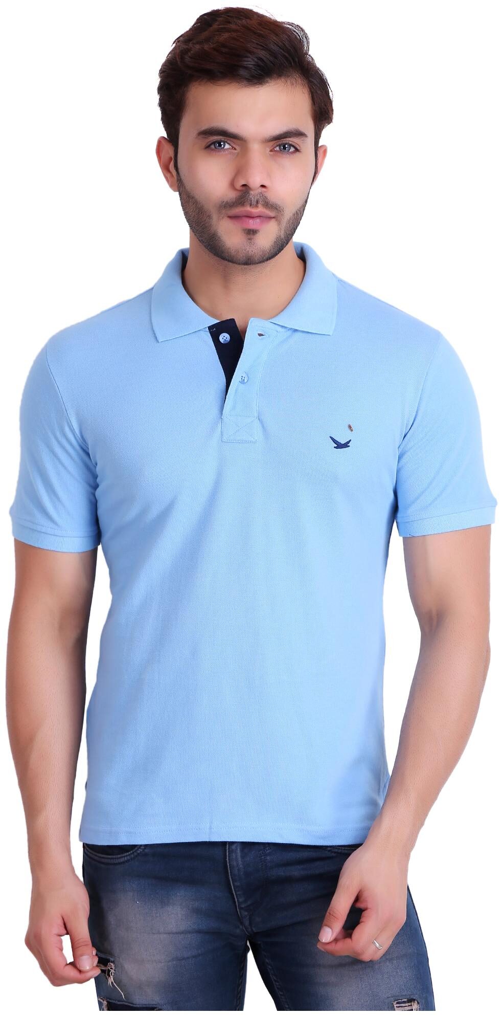

HiFlyers Men Turquoise Regular fit Cotton Polo collar T-Shirt - Pack Of 1