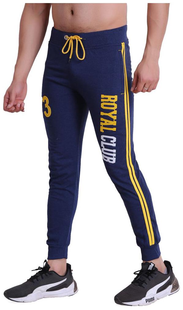 

HiFlyers Men Cotton Printed Joggers Navy Blue