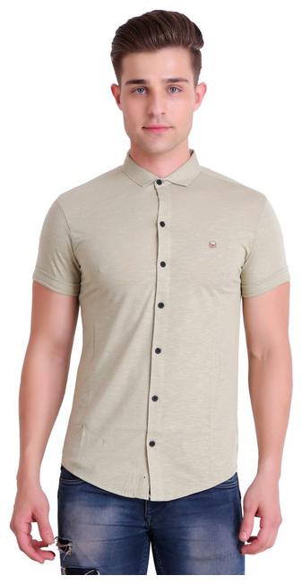 

HiFlyers Men Grey Solid Regular Fit Casual Shirt