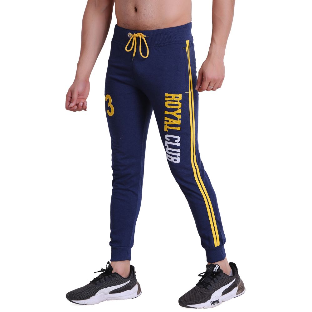 

HiFlyers Men Cotton Printed Joggers Navy Blue