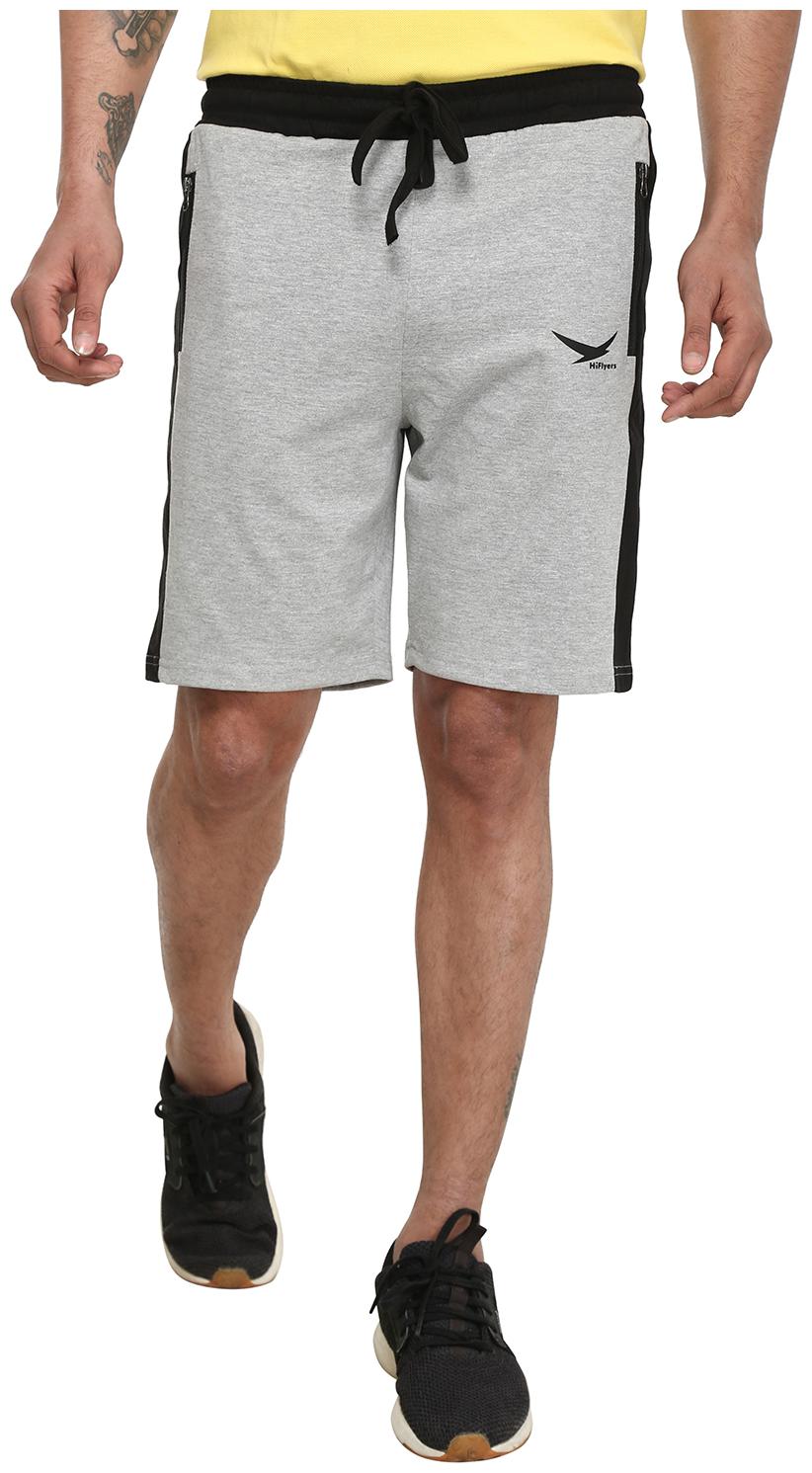 

HIFLYERS Men Cotton Men Shorts Grey