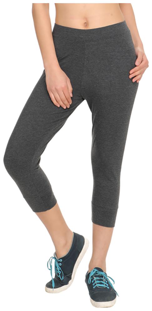 

HiFlyers Women Solid Regular capri - Grey