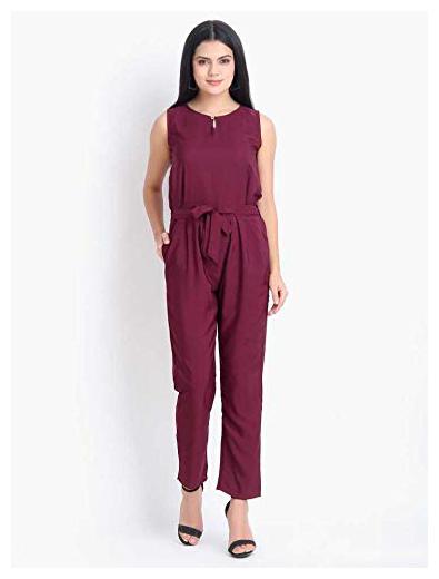 

Highfy Solid Jumpsuit - Maroon