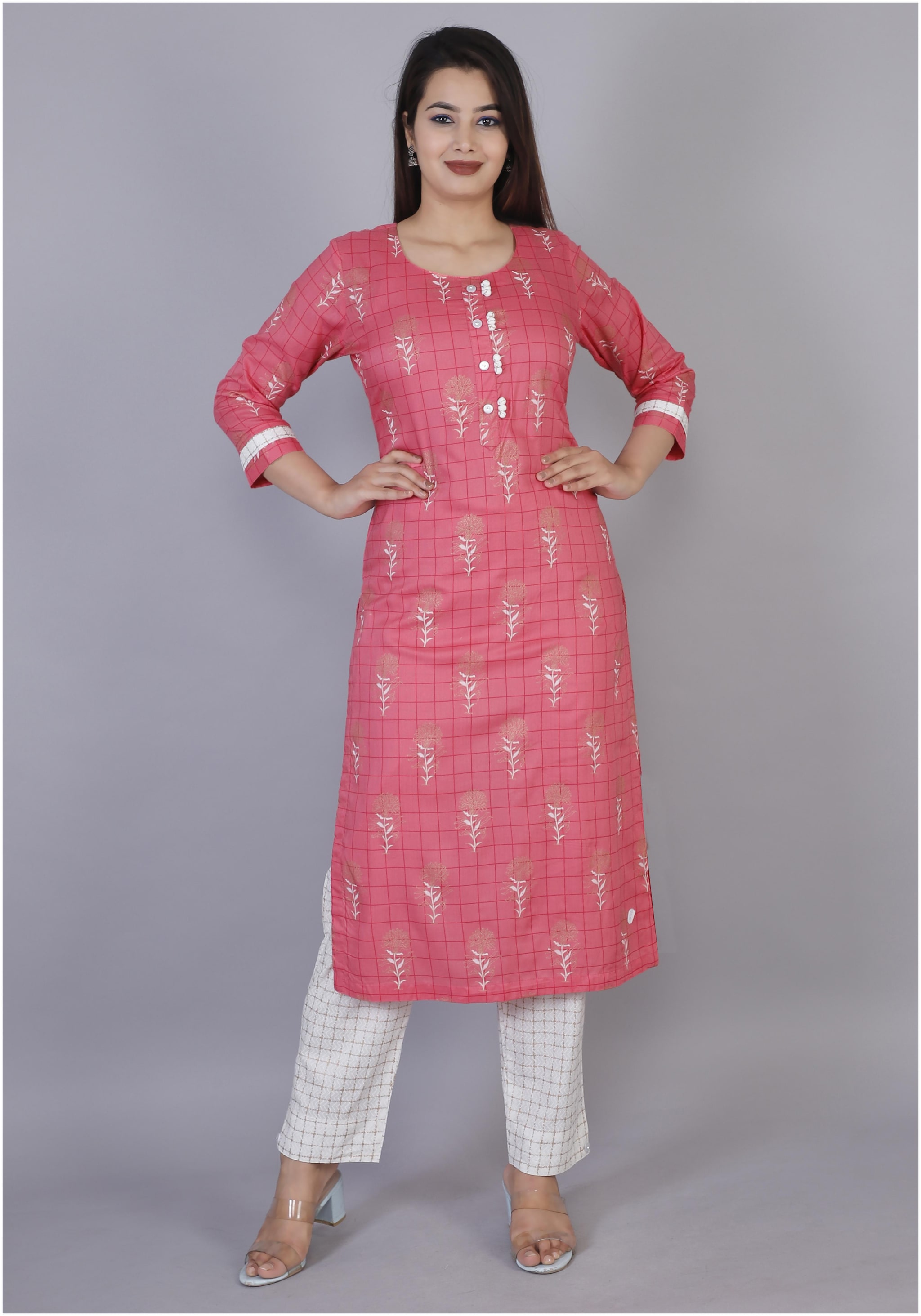 

HIGHLIGHT FASHION EXPORT Women Multi Floral Straight Kurta With Pants