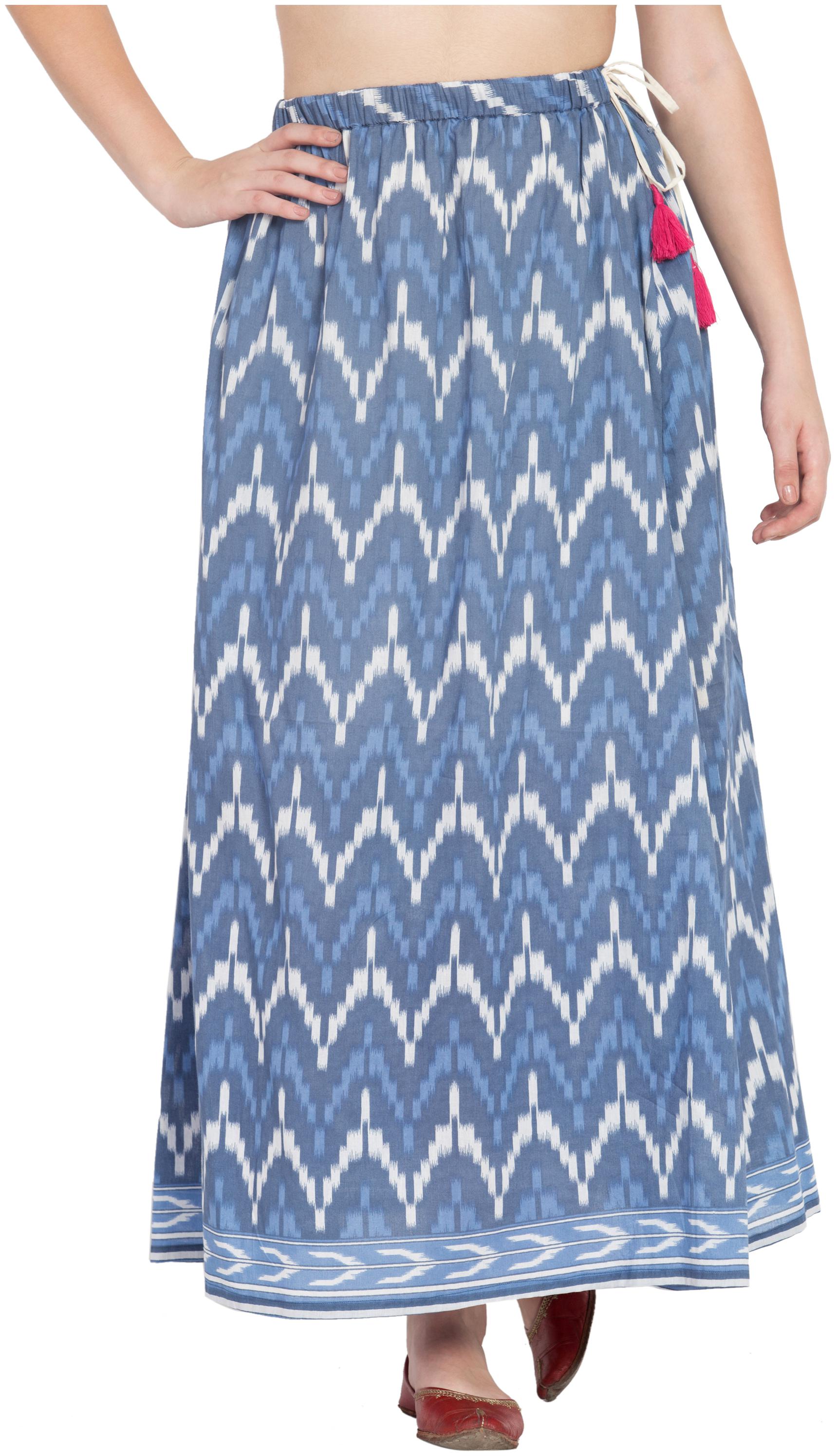 

Hive91 Printed A-line skirt Maxi Skirt - Blue
