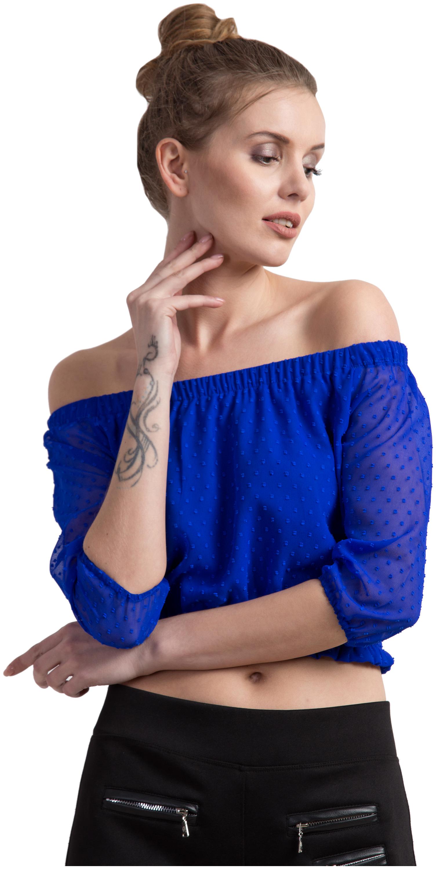 

Hive91 Women Solid Regular top - Blue