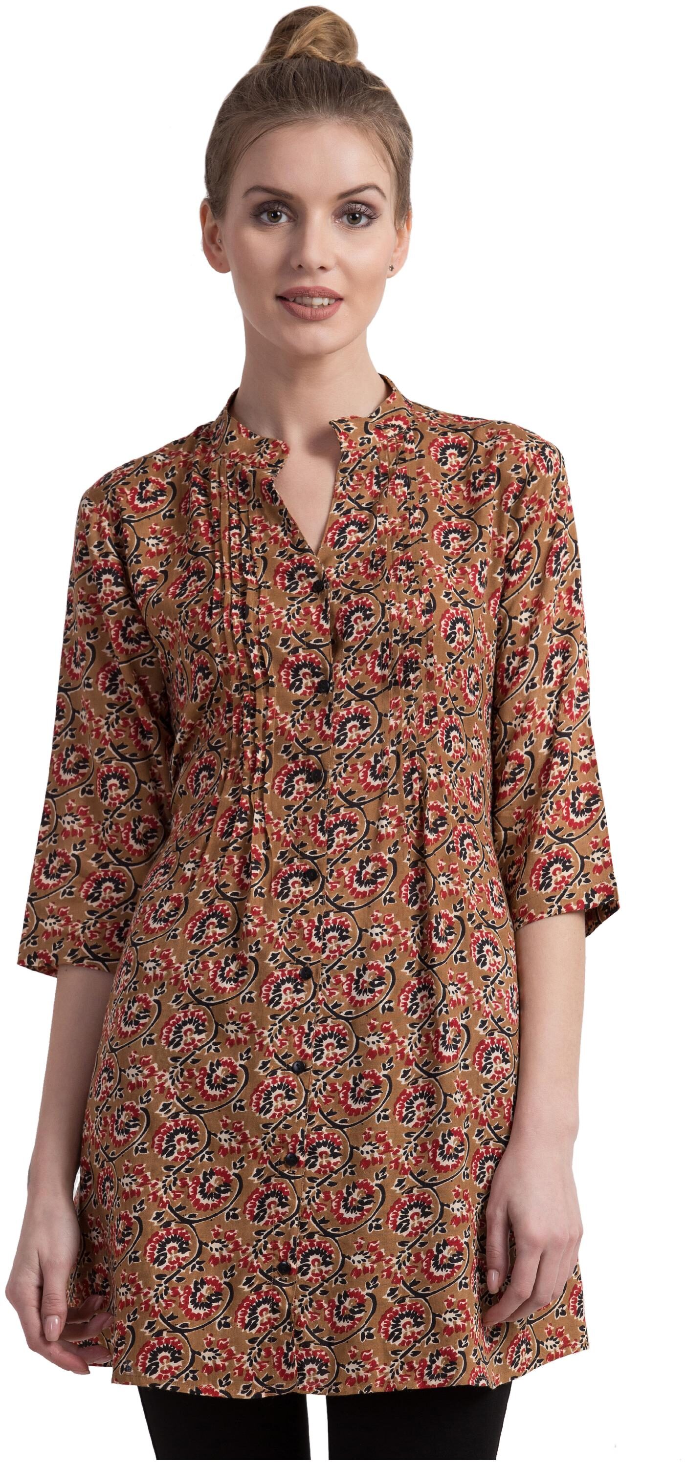 

Hive91 Women Printed Regular tunic - Brown