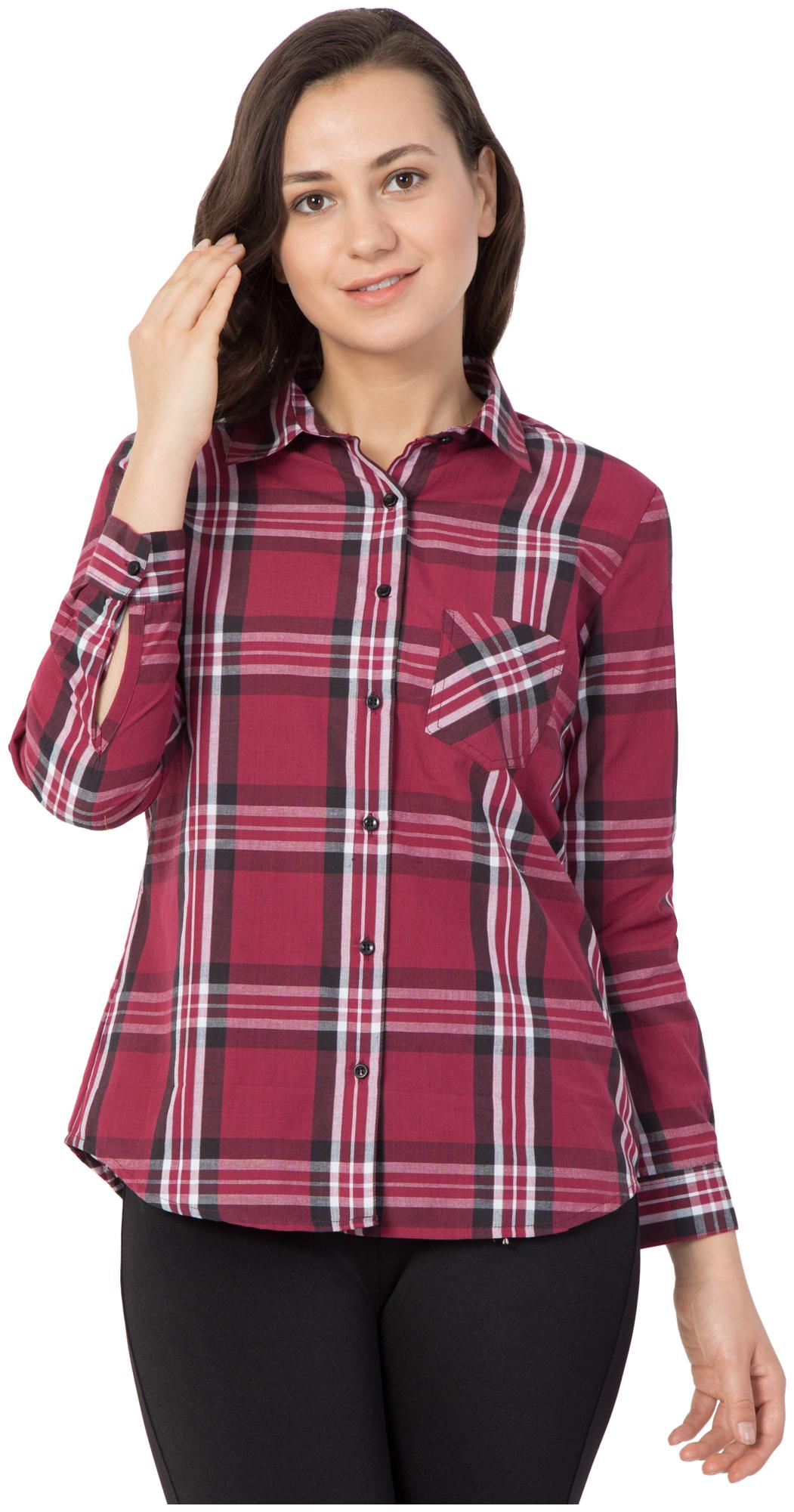 

Hive91 Women Maroon Printed Regular Fit Shirt