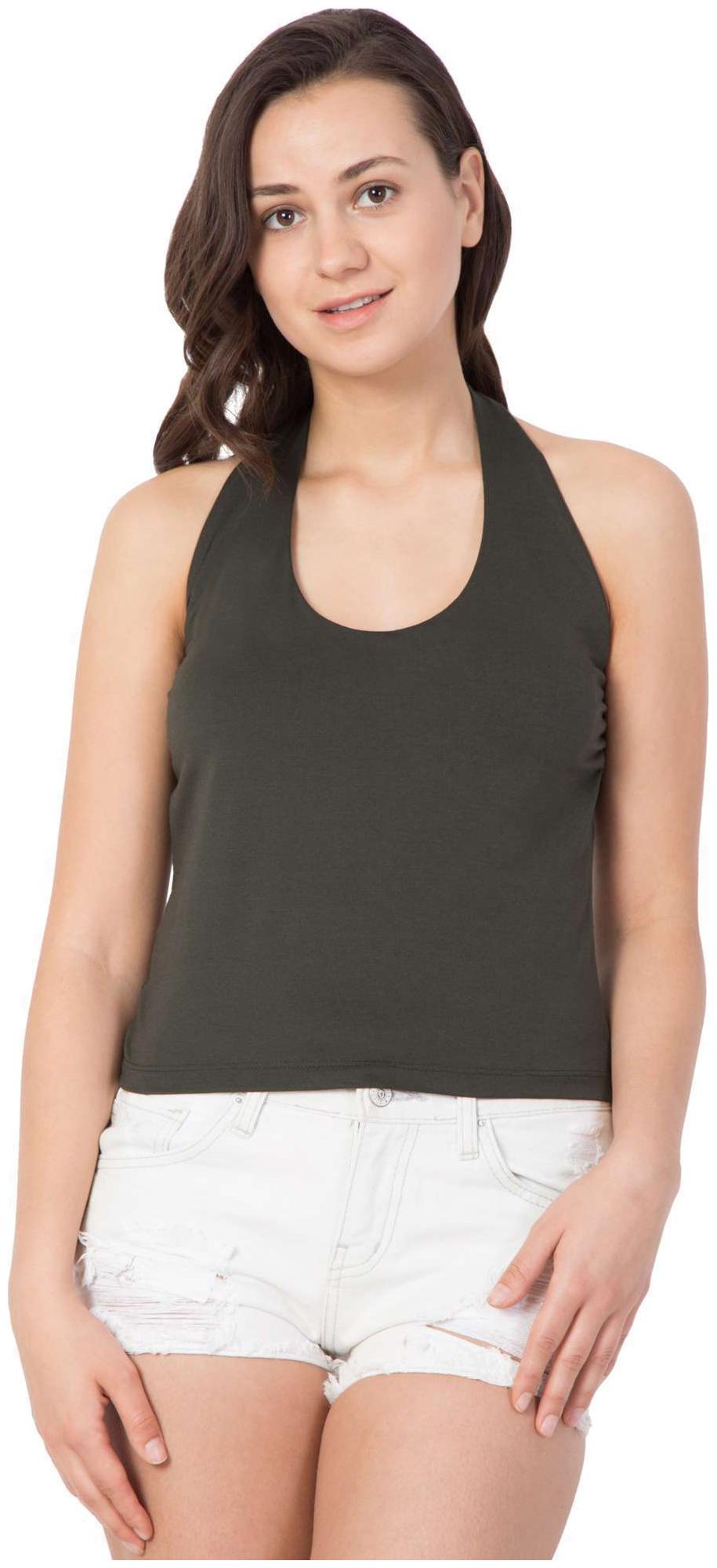 

Hive91 Women Solid A-line top - Green