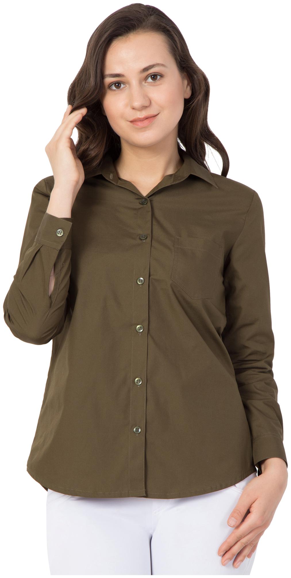 

Hive91 Women Green Solid Regular Fit Shirt