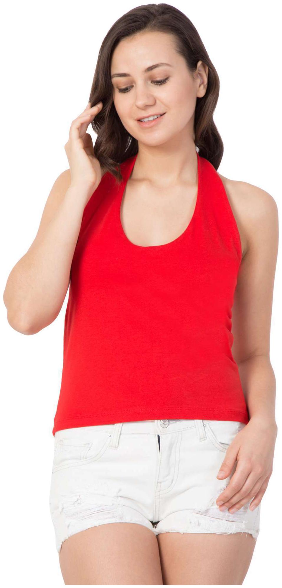 

Hive91 Women Solid A-line top - Red
