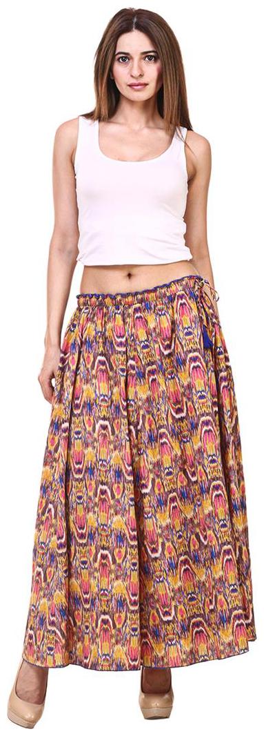

Hive91 Skirts for Women Printed Multicolor Cotton Cambric Fabric
