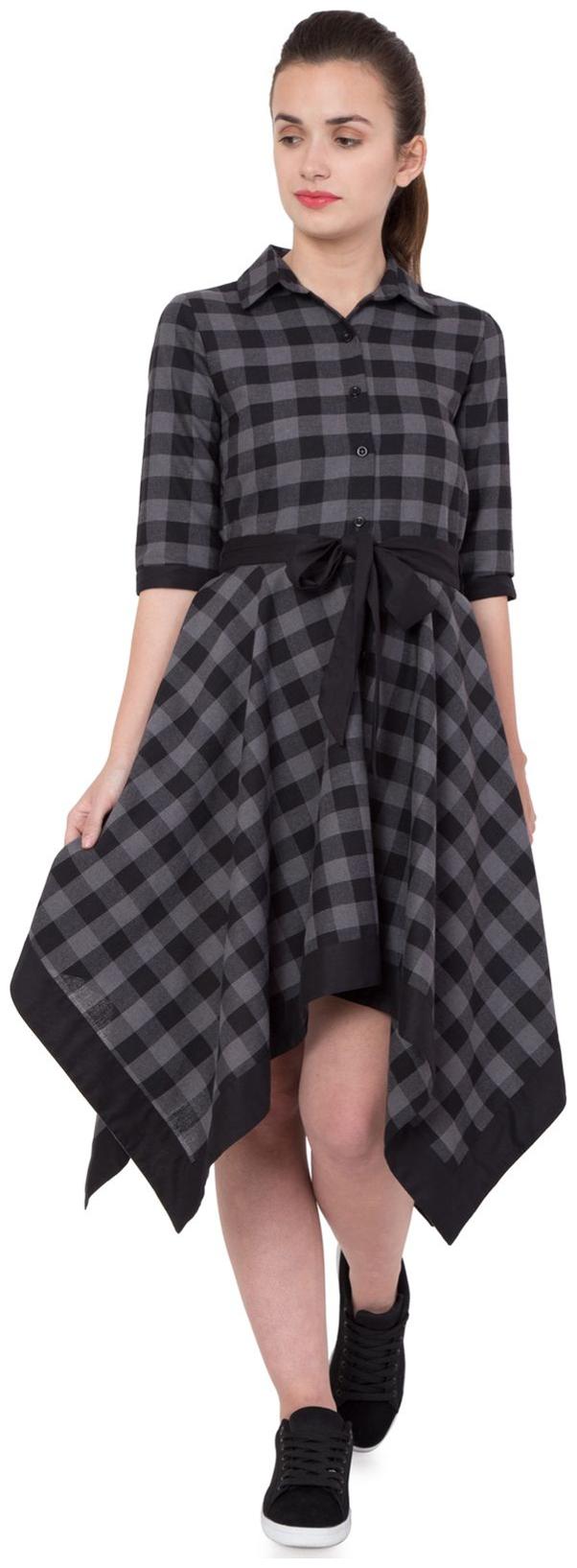 

Hive91 Grey Striped Wrap dress